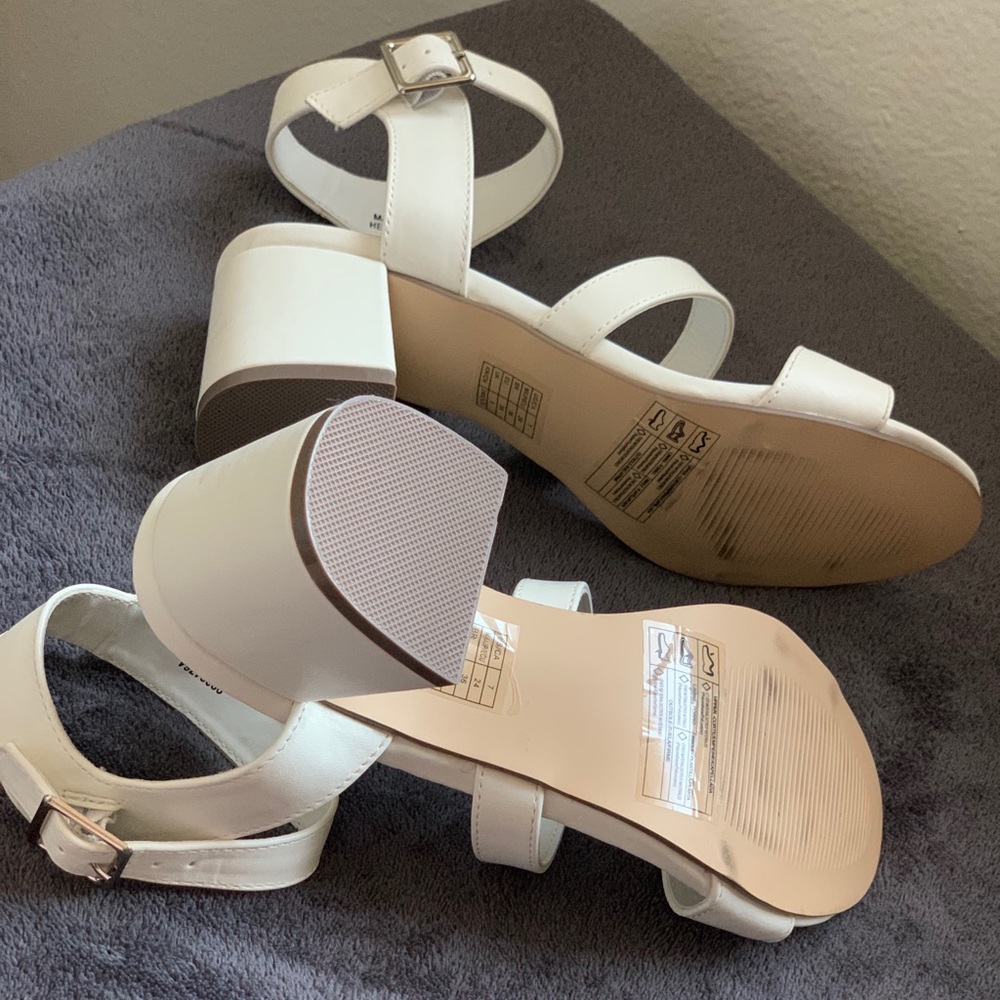 NEW White Forever 21 Sandal Size 7 no flaws - Picture 5 of 10